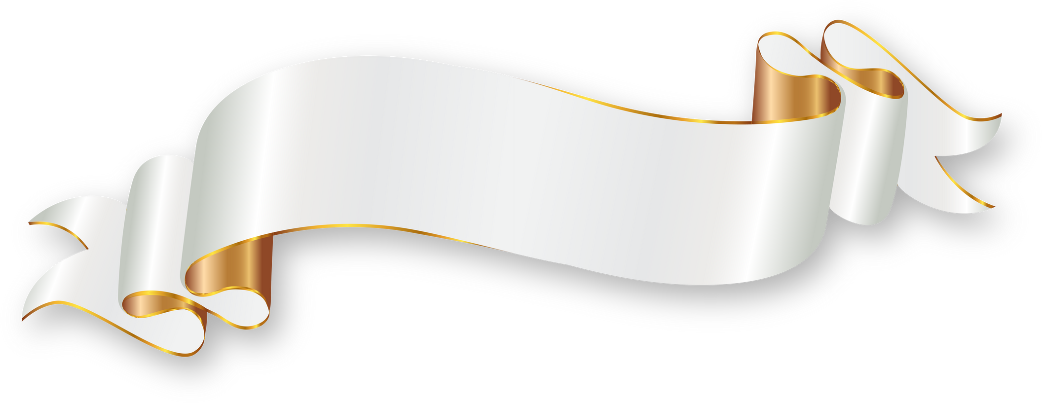 ribbon silver and gold color